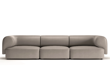 MELODY - 3 seater leather sofa by Natuzzi Italia - view 2